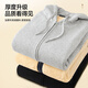 Jeanswest heavy velvet 560g sweatshirt men's sherpa cardigan plus velvet thickened winter men's trendy brand warm top jacket 560G heavy hemp gray (solid color) XL (180) (weight 140-160Jin Jin equals 0.5 kg)