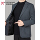 K-Boxing Men's Suit Jacket Business Suit-Sense Workplace Top Men's Casual Warm Wool Wool Single Suit Gray Twill 2862 M 170/88A