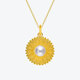 Meluxe sunflower pure gold 999 freshwater pearl pendant gold, more to be withdrawn, less to be replenished, the total gold is about 8.45g (single pendant does not include chain)