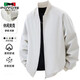 Spring and Autumn New Jacket Men's Loose Solid Color Versatile Couple Jacket Baseball Jacket Top Waterproof Jacket Men JK668 Black Special Offer L