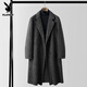 Playboy Autumn and Winter double-sided wool coat men's medium-length youth slim non-wool woolen double-breasted windbreaker over-the-knee coat, mixed gray L 130-155Jin Jin equals 0.5kg. Card code is shot to small