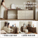 Lin's Home Retro Six Drawer Cabinet Dressing Table Integrated French Dressing Table Master Bedroom High-Quality Maple Sugar Series RC2C Cream | Six Drawer Cabinet Dressing Table