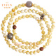 Layun Feiyin Collection Grade Russian Material White Flower Honey Wax Bracelet Women's Born Buddha Gold Porcelain White Amber Multi-circle Buddha Bead Bracelet High-end Gift Collection Grade White Flower Honey 6mm