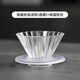 Origami filter cup, hand brewed coffee drip filter cup, household small cake cup V60 resin anti-fall filter cup funnel, resin origami filter cup (transparent)