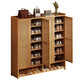 New Chinese-style shoe cabinet door storage shoe rack household shoe rack breathable large-capacity storage rack multi-layer entry entrance cabinet six layers-4 door shoe cabinet