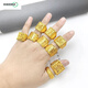 Chuxu Vietnamese sand gold ring men's gold-plated gold-plated Fu Fa Cai gemstone ring that will not fade for a long time men's ring thick gold small square hair ring live mouth