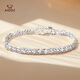 Aido Diamond pt950 platinum wide square square rice bracelet for women platinum imitation diamond cut super shiny weight 7.89 grams length 16+2cm width about 4mm