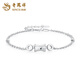Lao Fengxiang PT950 Platinum Small Waist Bracelet Women's Platinum Bracelet Birthday Gift Mid-Autumn Festival Gift for Girlfriend and Wife Platinum Small Waist Bracelet About 4.6g Brand Gift Box