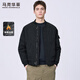 Mark Huafei simple quilted baseball collar jacket men's 2025 autumn and winter new trendy versatile pilot jacket 1050 black 001 M 170
