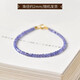 Beimixing Tanzanite Bracelet Women's East China Sea Crystal Agate Jade Sugar Cube Bead Necklace Blue Gemstone Bracelet Bead Diameter About 2mm - Hand Circumference About 14cm