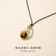 Qlady tiger eye stone water drop necklace women's long high-end light luxury niche 2025 new accessories pendant sweater chain gift