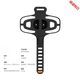 Silicone mobile phone holder strap mobile phone holder bicycle mountain bike road bike stem navigation bicycle holder P6 mobile phone holder black 4.0-6.8 inches available