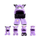 Kuromi children's all-in-one hat winter thickened skin-friendly cold-resistant and warm baby scarf gloves hat for men and women 2# cute Kuromi 3-10 years old