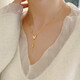 Butterfly tassel necklace for women, non-fading, ancient style, fashionable necklace, niche design, high-end clavicle chain, butterfly tassel necklace