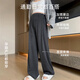 9i9 Maternity Pants Winter Velvet Outer Wear Pregnant Women’s Adjustable Wide Leg Pants Women’s Casual Pants A121 Dark Gray L