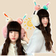 
BIBK Japanese cute and funny plush earmuffs for women in winter, warm and windproof earmuffs, earbags, earmuffs, student riding earmuffs [Funny Earmuffs] White
