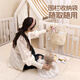 Fantasy crib hanging storage splicing bed diaper storage hanging basket fence storage basket diaper table side storage beige bear storage hanging bag