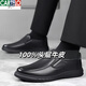 卡帝乐鳄鱼（CARTELO）软皮软底男士商务休闲皮鞋男时尚透气鞋百塔一脚蹬套脚休闲单棉鞋 6628黑色(一脚蹬)加绒棉鞋 44