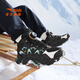 ANTA Children's Cotton Shoes for Men and Women 2025 Autumn and Winter New Fashion Knob Buckle Wear-Resistant Anti-Slip Outdoor Snow Boots Store Manager Recommends Black-3 33 Shoe Inner Length 20.5cm