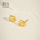 Chow Sang Sang Gold Earrings Pure Gold Cookie Stud Earrings Gift for Girlfriend 69681E Pricing