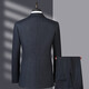 丨Lilang丨Autumn and winter men's high-end business casual suit suit slim formal suit groom wedding dress two-piece set gray blue 2XL (recommended 135-150Jin Jin equals 0.5 kg)