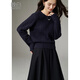 Late White Exclusive 2025 Autumn Fashionable Style Sweater Casual Cable Solid Color Pullover Sweater Women Royal Blue S