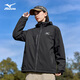Mizuno (MIZUNO) outdoor jacket men's hooded woven breathable couple jacket plus velvet thickened cotton jacket men's top