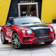 Bentley double children's electric car four-wheel baby can sit on dual-drive toy car child remote control baby car charging red version dual electric_leather seat_soft wheel_bluetooth_swing+remote control Bentley remote control+self-driving+charging+bluetooth