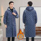 Sichuan Province winter velvet thickened cotton coat coat lengthened knee-length overalls work clothes home clothes warm cotton clothes medium-length men black (thickened) 5XL (recommended 170-200Jin Jin equals 0.5 kg)