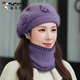 Woodpecker rabbit fur hat for women winter fashion woolen hat bud hat for middle-aged and elderly mothers warm knitted hat thickened beret beige one size only hat