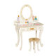 Shantou Lin Village Children's Dressing Table Princess Little Girl Play House Simulation Toy Wooden Cosmetic Table Girls Birthday Gift Little White Rabbit Dressing Table + Stool