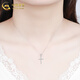 CHINA GOLD PT950 Platinum Pendant Cross Necklace for Men and Women Couples Light Luxury Niche Valentine's Day Birthday Gift for Girlfriend Platinum Cross Pendant Free Silver Chain Approximately 1.9g + Brand Gift Box