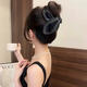 Li Qing Wheat Triangular Clip Hepburn Style Hair Clip French Elegant Light Luxury Updo Shark Clip Hair Clip Headwear High-end