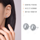 Liuguifu Jewelry Platinum PT950 Sunflower Versatile Earrings Fashionable Light Luxury Car Flower Sunflower Earrings as a Birthday Gift for Your Girlfriend Calmly About 1.45