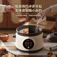 Chigo electric stew pot, steamer, electric cooking pot, stew pot, casserole pot, stew and steaming, all-in-one food supplement pot, stew pot, soup cup, electric stew pot, electric casserole pot, soup pot, stew pot, 1.8L, white porcelain model, appointment smart, no supervision 1.8L