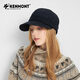 Kenmont autumn and winter lace hollow double-layer cotton upgraded duck beret female British fashion new painter hat black M suitable for head circumference_55c-58cm (adjustable)
