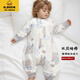 G.DUCKKIDS baby split-leg sleeping bag spring and autumn double-layer pure cotton baby one-piece pajamas, children's anti-kick quilt artifact, universal model for all seasons Cute rabbit--single-layer pure cotton short-sleeved Order according to the recommended height S (90) code--recommended height 70-8