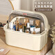 Plastic cosmetic storage box desktop dust-proof skin care product storage box large capacity half-flip makeup brush storage box cream small size 35*26*26cm 1 piece