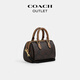 COACH Gift Outlet Women's Bag Classic Presbyopic ROWAN Mini Boston Shoulder Crossbody Bag Handbag IM/Walnut/Brown