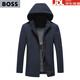 BOSS Men's Casual Jacket 2025 New Spring and Autumn Thin High-end Men's Hooded Jacket No Ironing Brown Ka L 175
