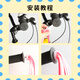 Children's bicycle decorative accessories streamers, scooter ribbons, balance car spike accessories, girls' stroller handlebar tassels, bicycle ribbons-yellow color