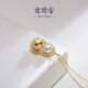 Nanzhu Palace Fulu Double Beads 925 Silver Seawater Gold Pearl Pendant Birthday Gift for Mom C-CJD105SN-J 7.0-11.0mm 925 Silver Seawater Pearl Pendant