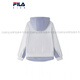 FILA KIDS Children's Clothing Girls' Sweaters 2025 Winter New Children's Comfortable Velvet Hooded Tops Official Authentic Standard White-WT M 140c