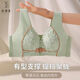 Front-button underwear vest style for women with small breasts, push-up, anti-sagging, non-wired bra, high-end bra, Yibojia Dark Green++ Dark Green Bra Combination 34/75AB Medium Thick Cup
