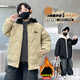 KATULANMAO children's clothing boys' winter cotton coats 2025 new quilted medium and large children's thickened coats boys' winter cotton coats Khaki 160