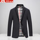 BOSS high-end BOSS light casual suit jacket for men 2025 new spring and autumn anti-wrinkle and iron-free men's single suit, navy blue XL 180 suitable for 140-155 Jin Jin equals 0.5 kg