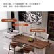 Slate Italian style island dining table minimalist retractable small apartment home high-end all-in-one multifunctional living room tea making island island dining table + flat version (orbit socket) 1.6 meters one table and four chairs (goat chair)