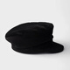 PRADA/Prada gift men's corduroy texture newsboy hat black L