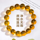 Fan Jialun blue amber beeswax bracelet for men, pure water grade amber, original stone toy piece, single circle bracelet for men and women, gift, blue amber 0.8x21 pieces
