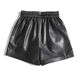 Haining Genuine Leather Shorts Women's 2025 Autumn New Casual Versatile Wide Leg Pants Sheepskin High Waist Slim Boot Pants Black 2XL